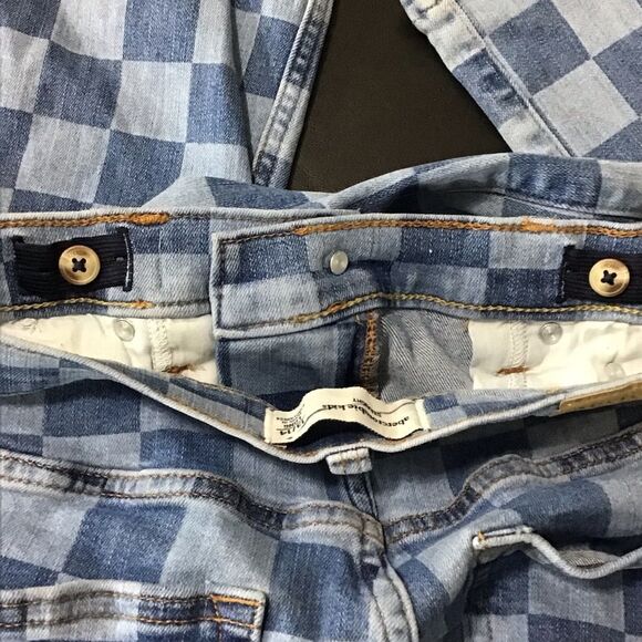 Abercrombie Kids Straight Two-Tone Blue Checkered Jeans 13/14 Long - Picture 4 of 11